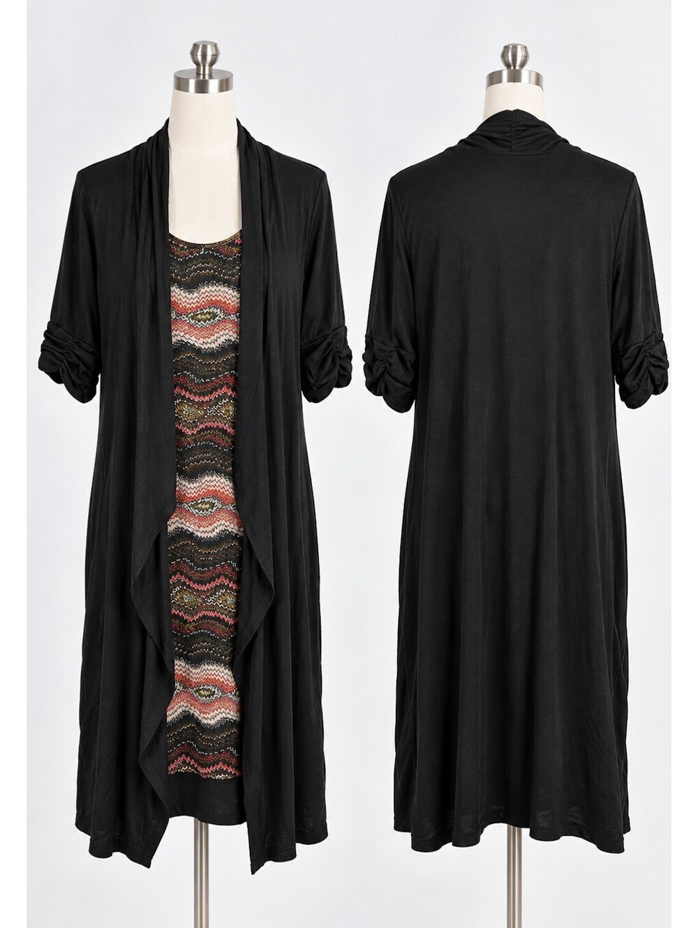 Delirious Los Angeles Women's Black Open-Front Cardigan